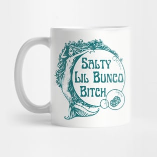 Bunco Salty Lil Bunco Bitch Mermaid Retro Vacation Beach Mug